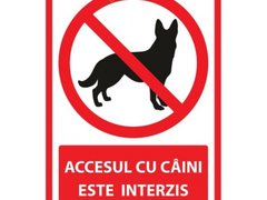 Indicatoare pentru interzicerea cainilor